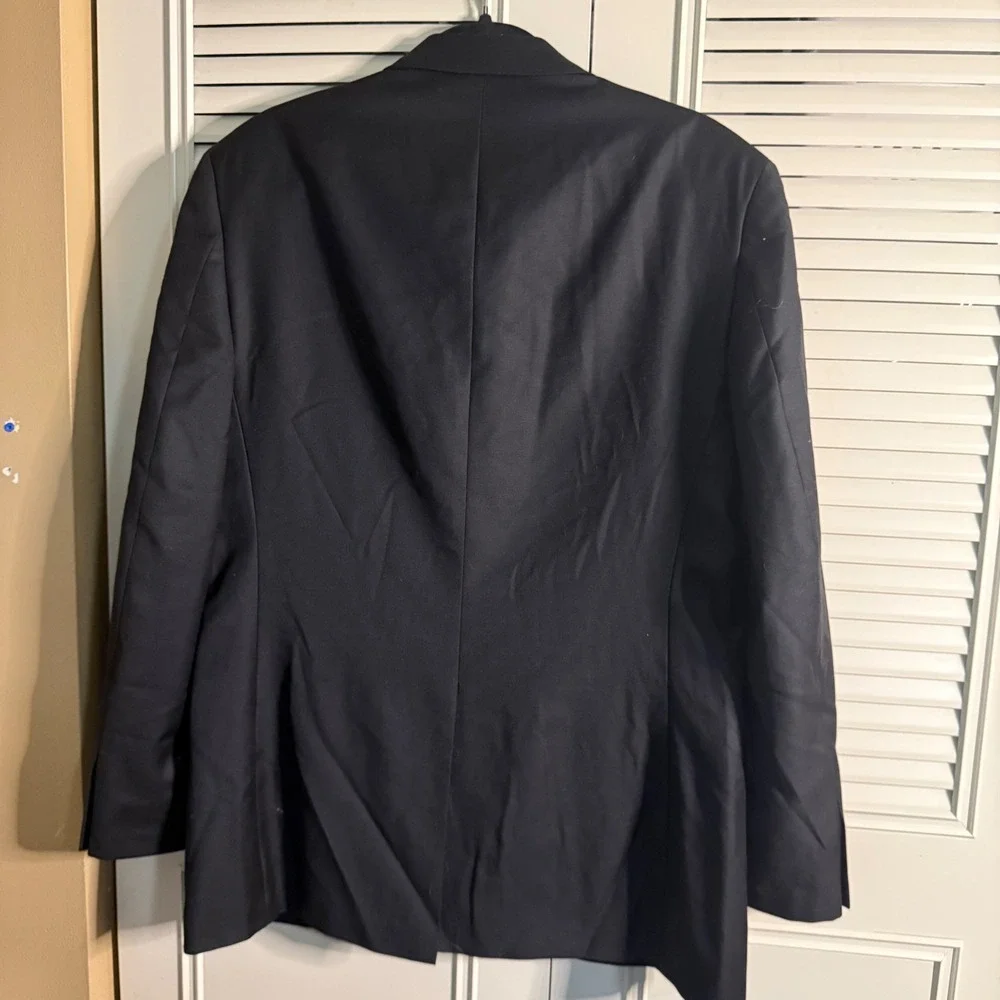 Tasso Elba Mens 38R Blazer Black Wool Cashmere Blend 2 Button Sport Coat Macy's